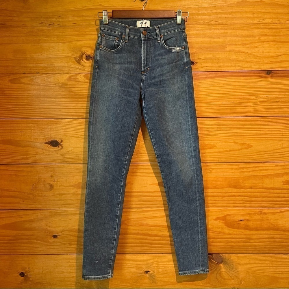 Agolde Sophie Mid Rise Ankle Skinny Jeans in Tame 25 - Picture 2 of 10
